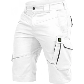 Leibwächter Arbeitsshorts - Bermudas Flexline weiß/grau