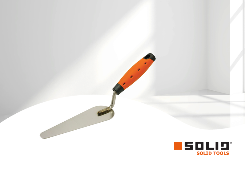 SOLID Katzenzungenkelle 160mm schmal rostfrei 2-K Griff  SOLID Katzenzungenkelle 160mm schmal rostfrei 2-K Griff