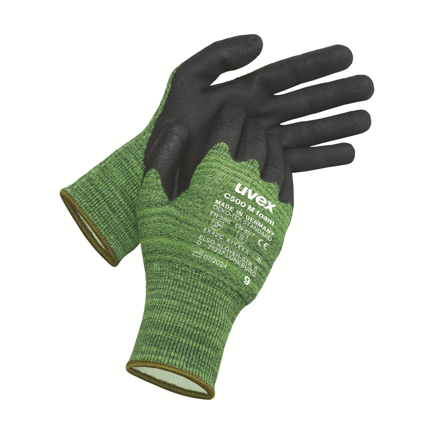 uvex C500 M foam Schnittschutzhandschuhe – Packshot Hersteller