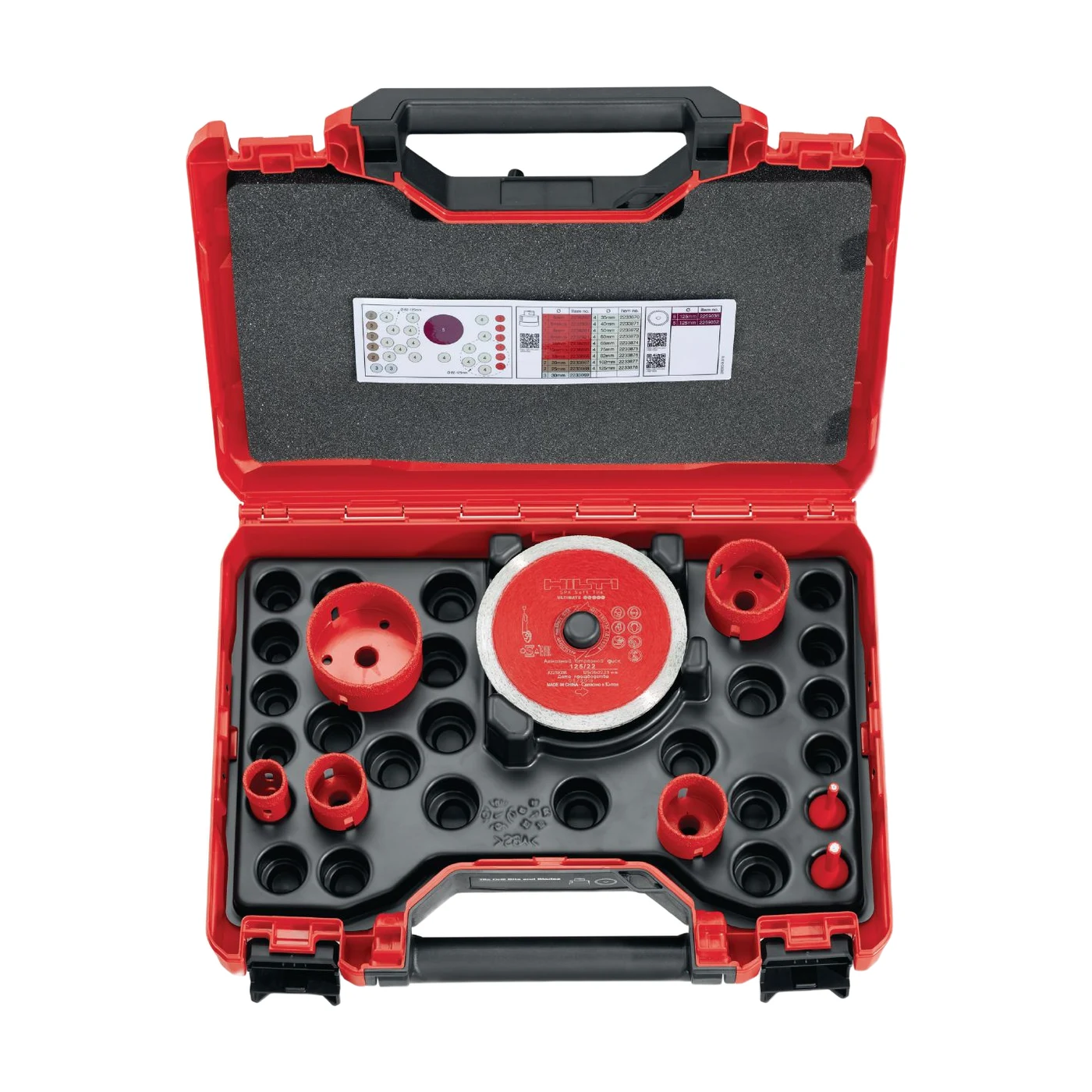 HILTI Fliesenbohrer und -scheibe M14 Set 10tlg.