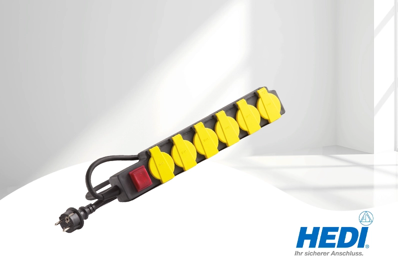 HEDI 6-fach Steckdosenleiste außen mit Schalter 3m IP44