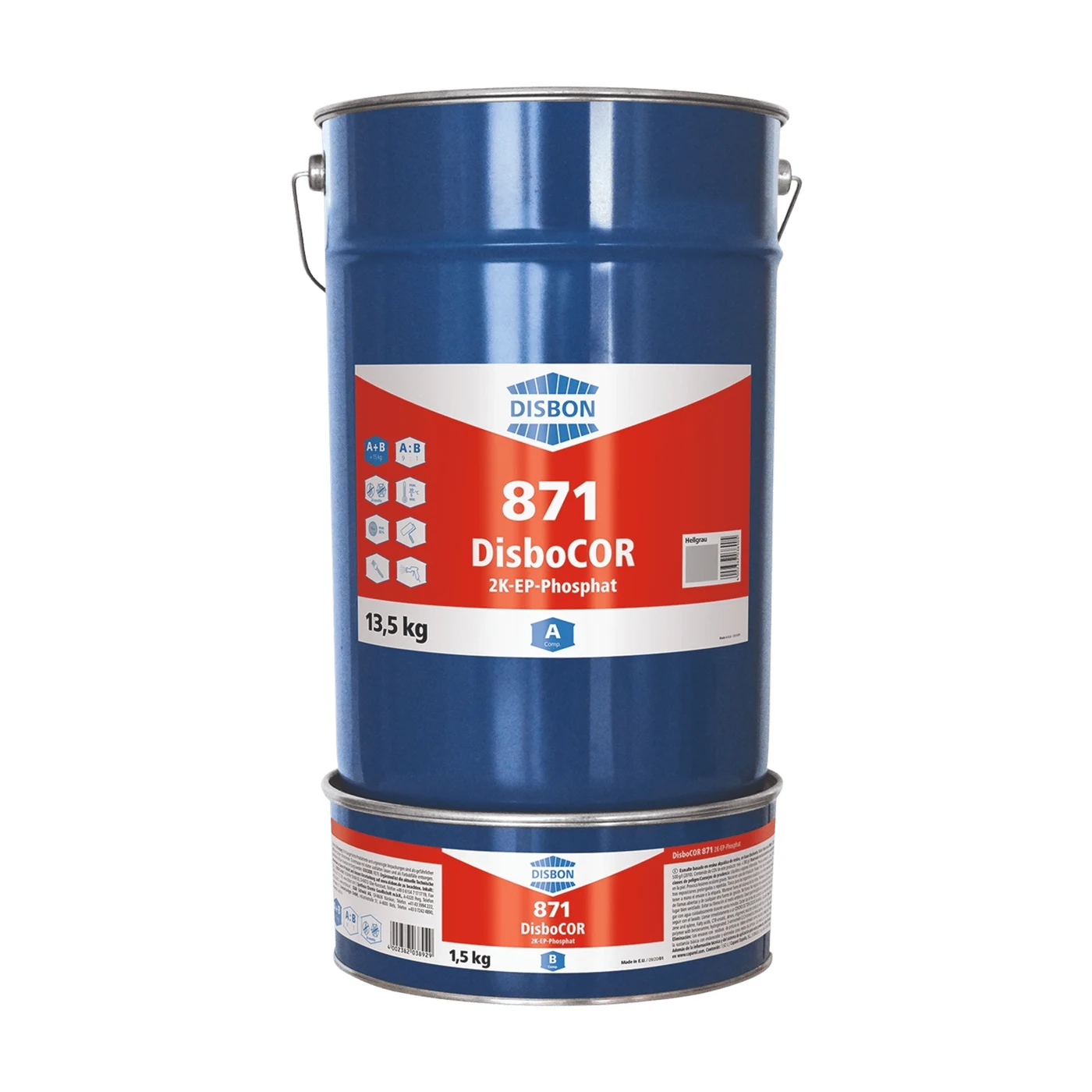 DISBON DisboCOR 871 2K-EP Phosphat Korrosionsschutzgrundierung – Packshot Hersteller