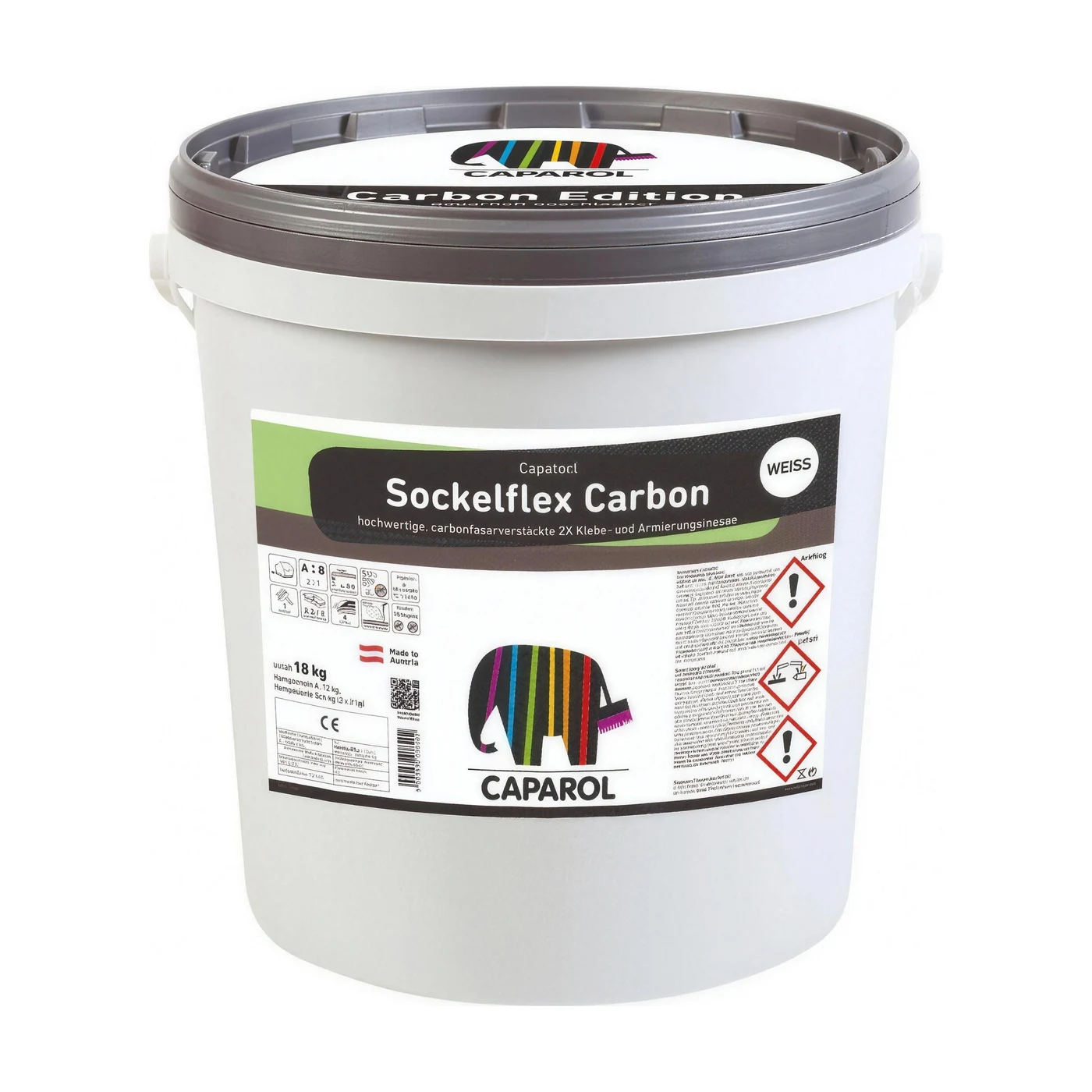 Caparol Sockelflex Carbon Weiß 18 kg