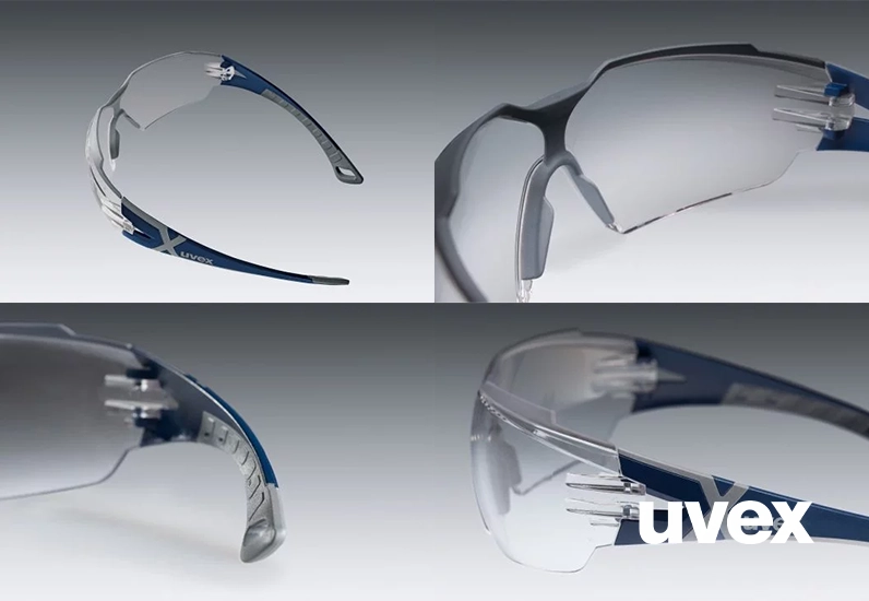 uvex pheos cx2 Bügelbrille blau / grau