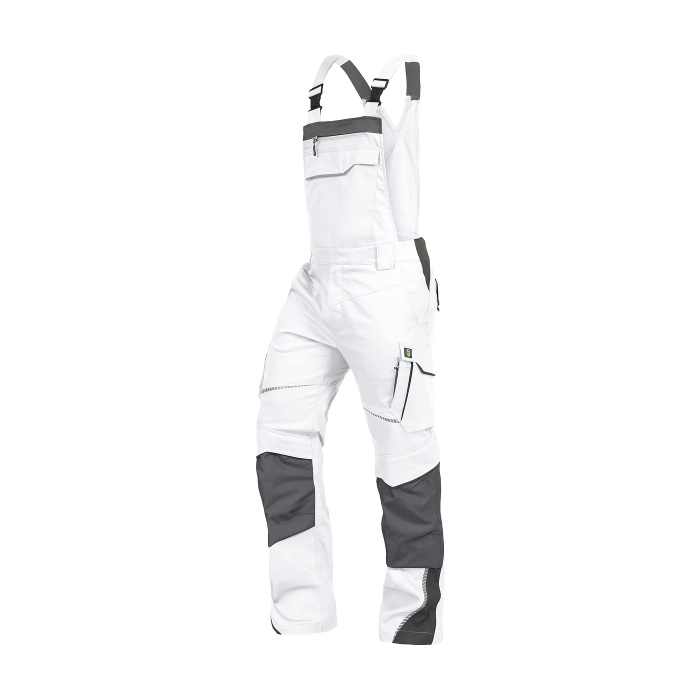 Leibwächter Arbeitshose - Latzhose Flex Line weiß/grau
