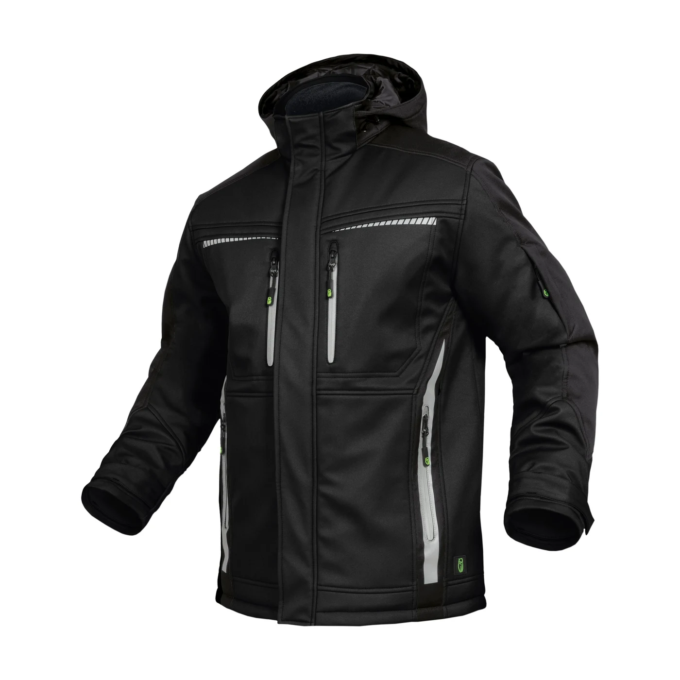 Leibwächter Premium Winter-Softshelljacke schwarz
