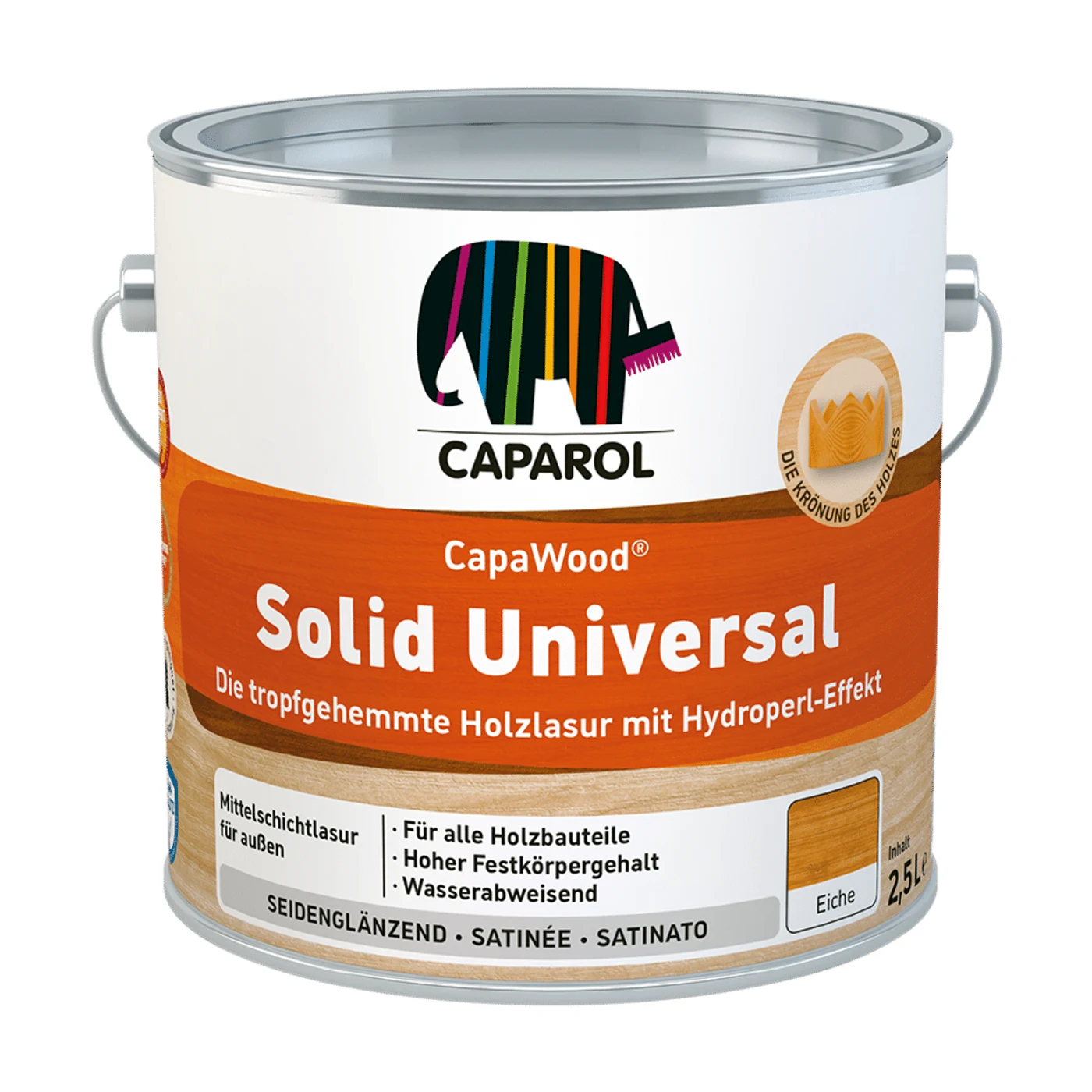 Caparol CapaWood Solid Universal Holzlasur Wunschfarbton – Packshot Hersteller