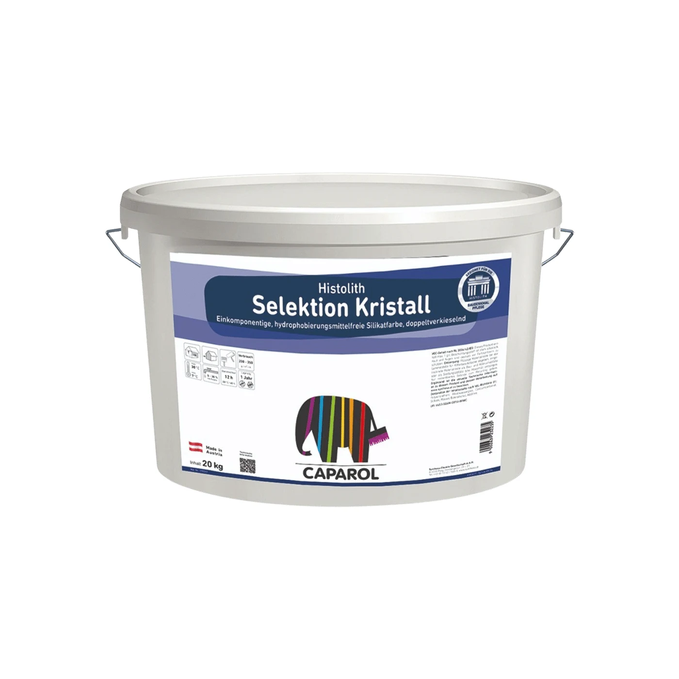 Caparol Histolith Selektion Kristall Silikatfarbe ohne Titandioxid – Packshot Hersteller