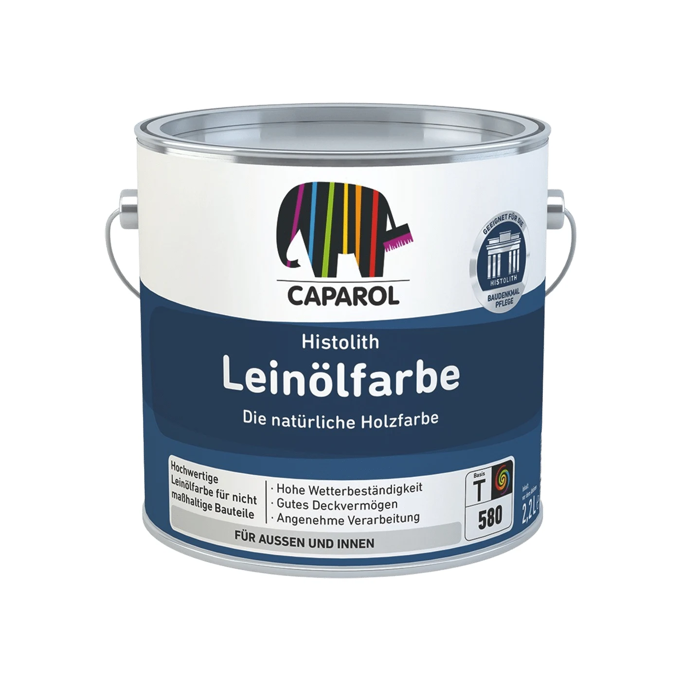 Caparol Histolith Leinölfarbe Holzfarbe historisch Wunschfarbton – Packshot Hersteller