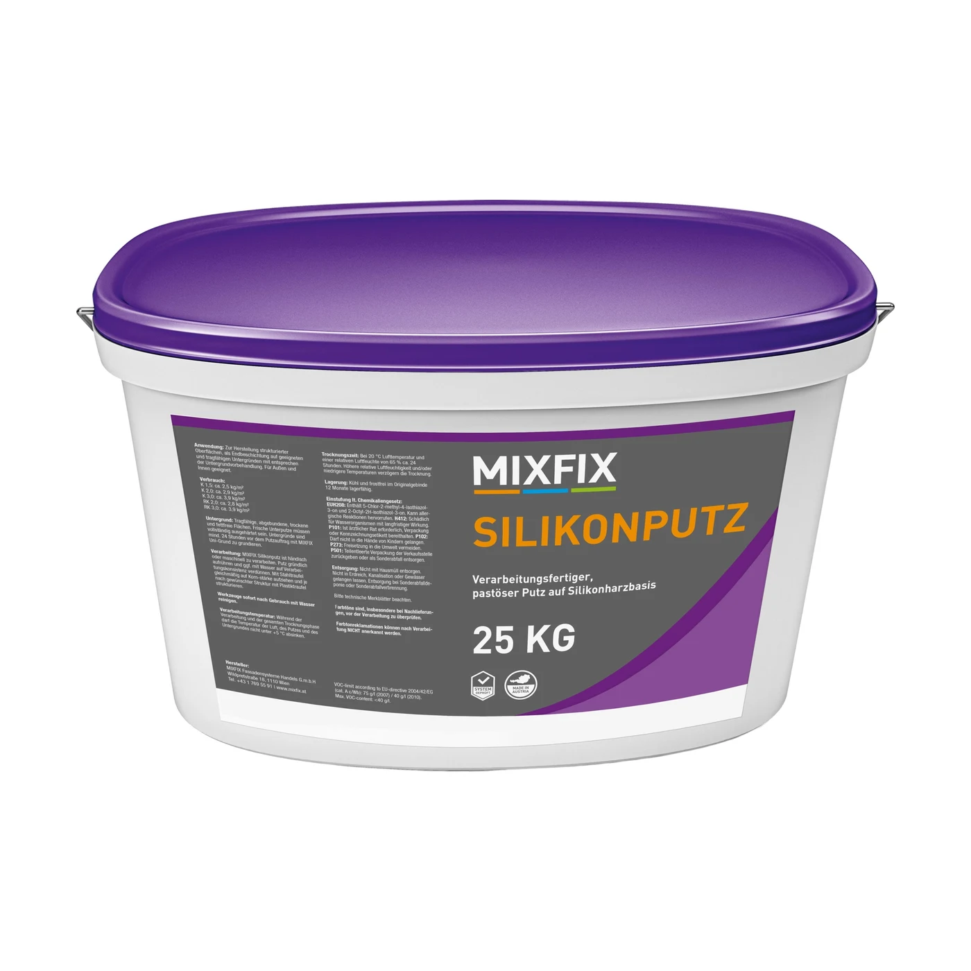 MIXFIX Silikonputz 25 kg – Silikonharzputz für Fassaden