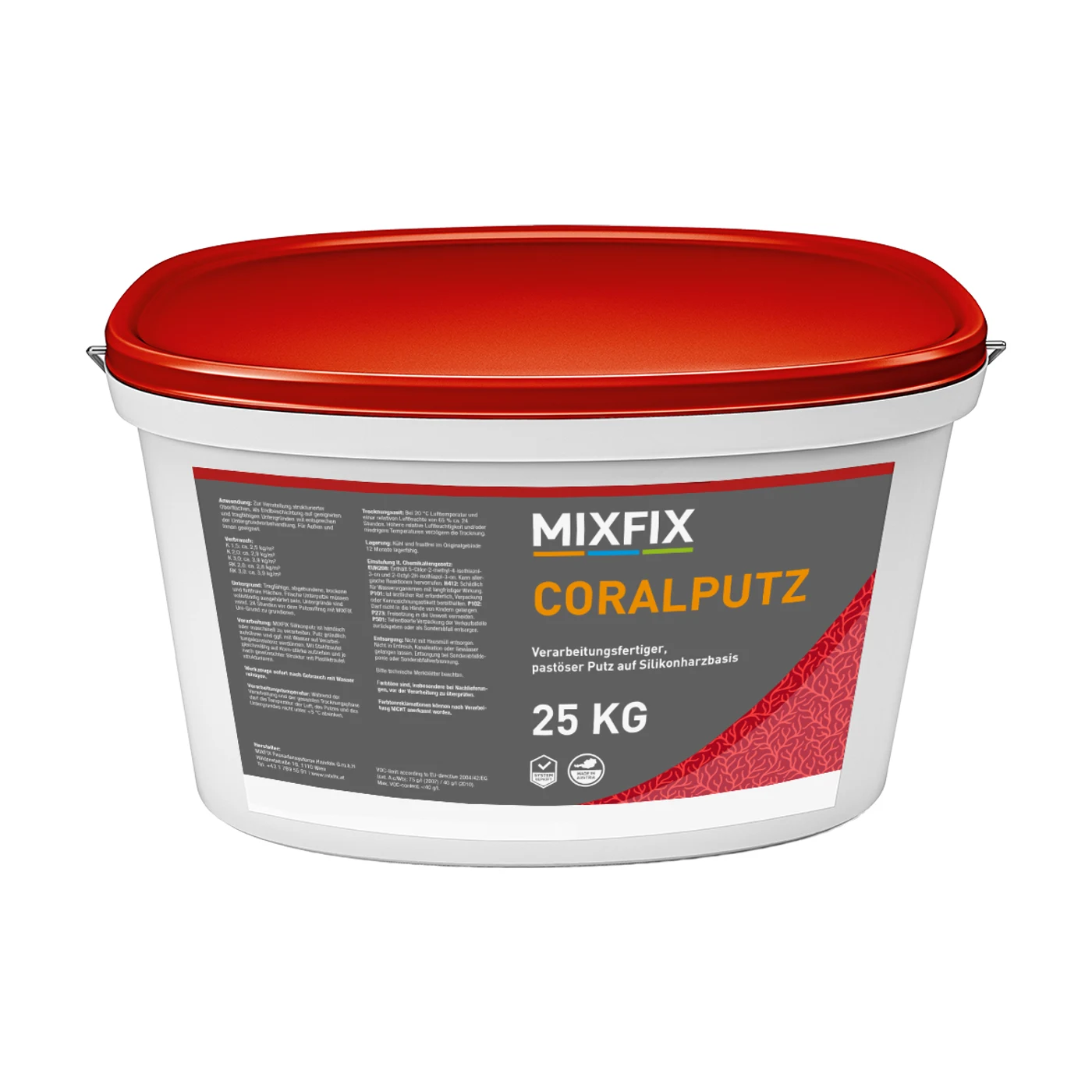 MIXFIX Coralputz 25 kg – Silikonharzputz für Fassaden