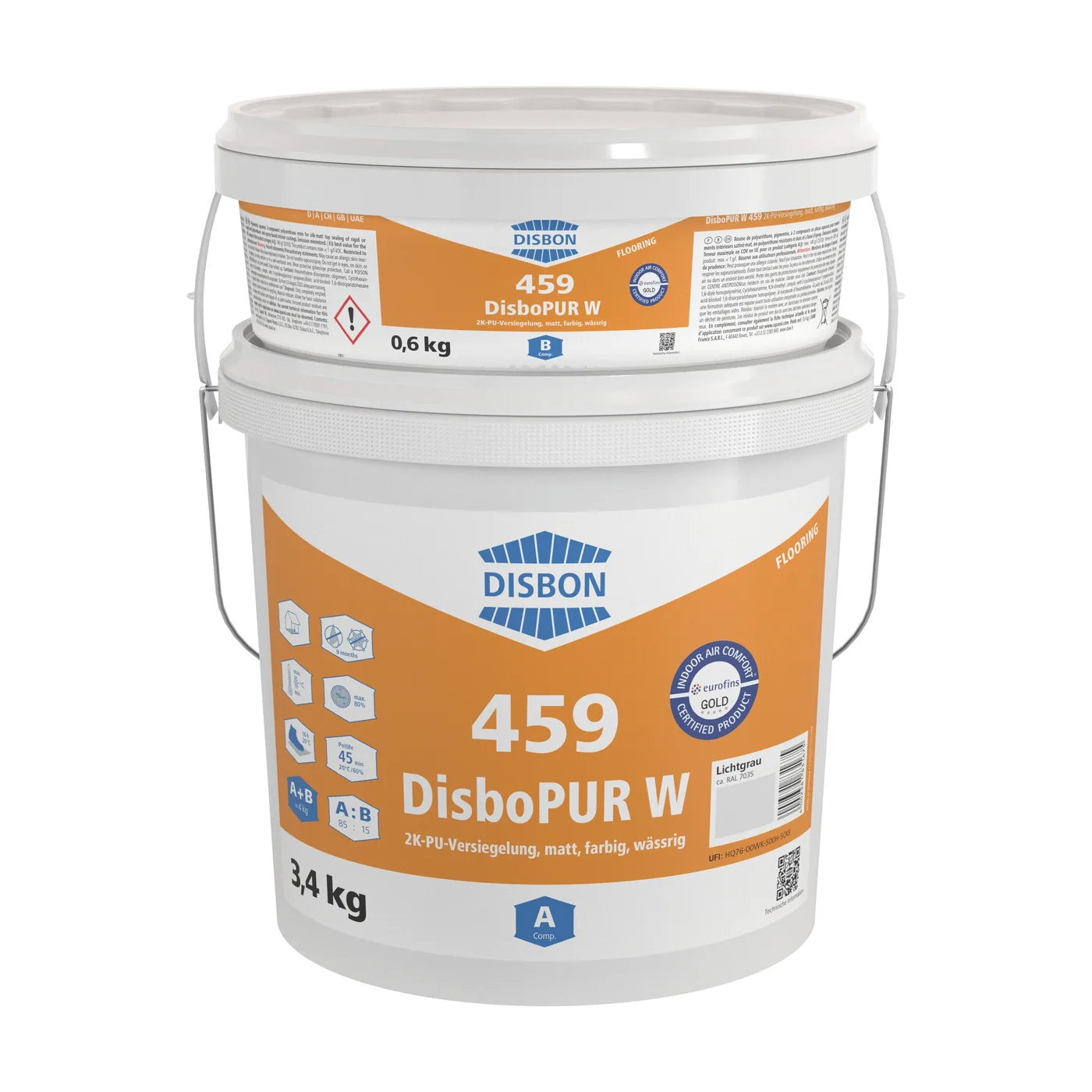 Disbon DisboPUR W 459 2K-PU-Versiegelung farbig matt wässrig