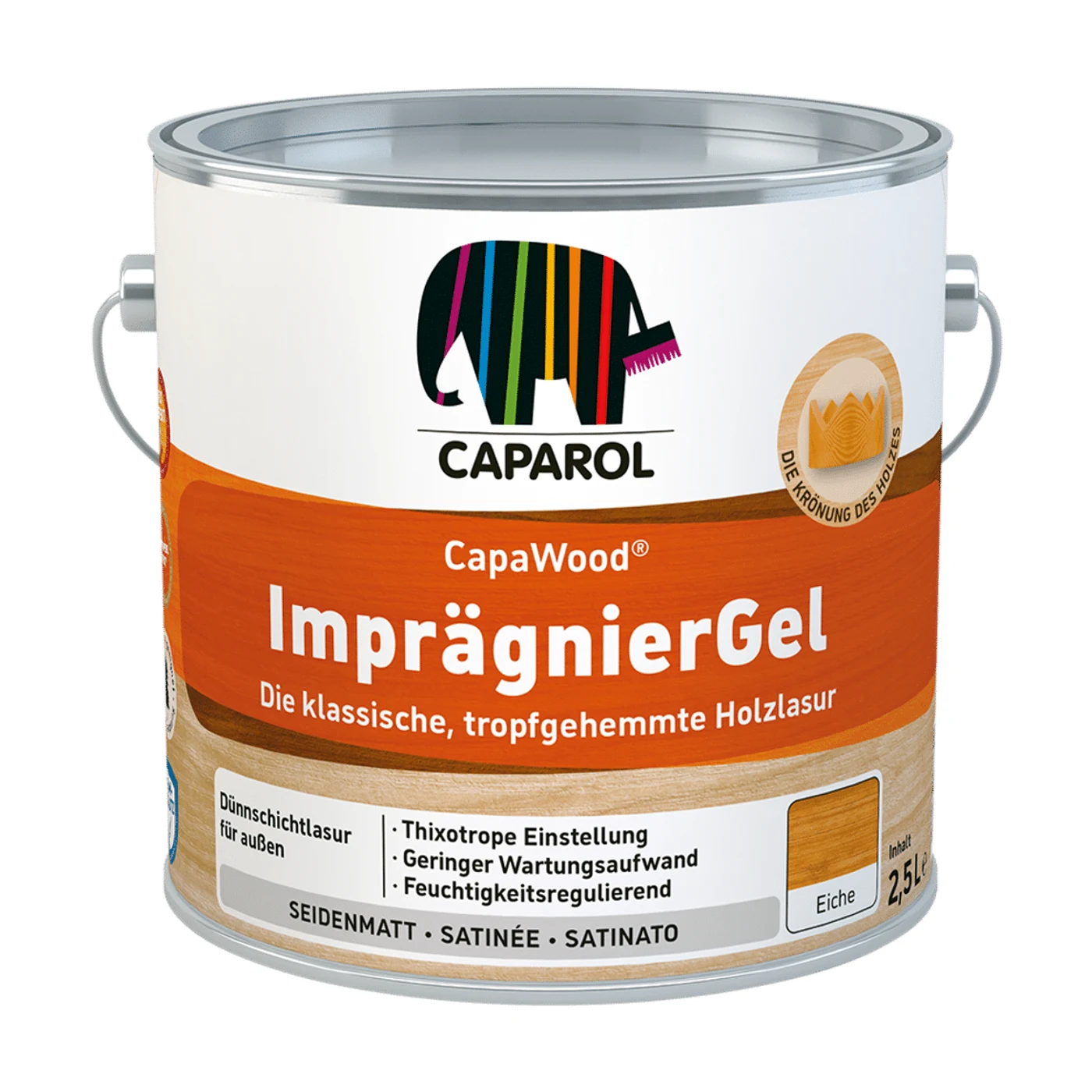 Caparol CapaWood ImprägnierGel Holzlasur Wunschfarbton – Packshot Hersteller