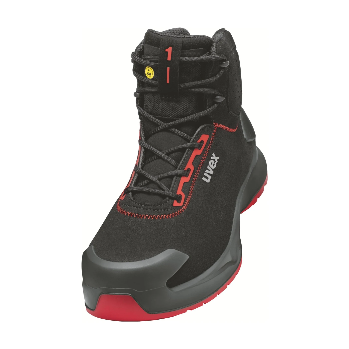 uvex 1 x-craft S3 Sicherheitsstiefel schwarz/rot – Packshot Hersteller