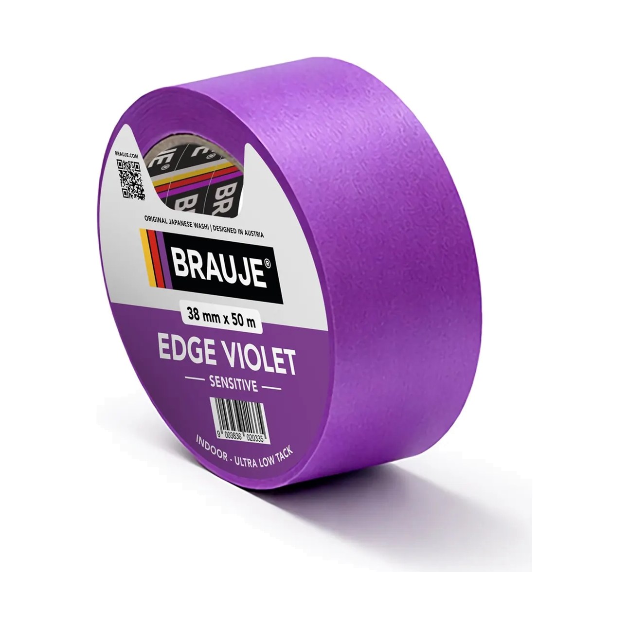 BRAUJE EDGE VIOLET Sensitive Washi-Malerband für innen, Rolle 50 m (abgebildet 38 mm)