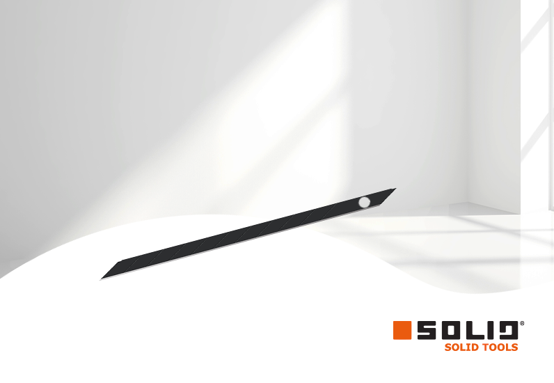 SOLID 10Stk. Cuttermesser Klingen 9mm schwarz