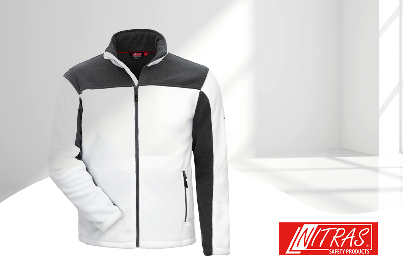 NITRAS Fleece-Jacke weiß