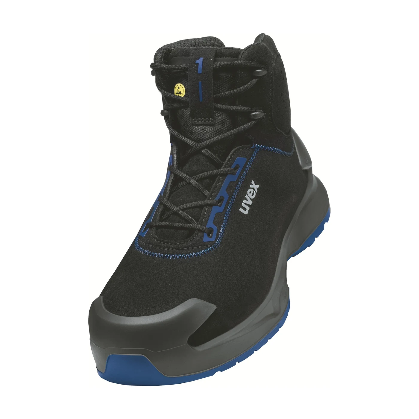 uvex 1 x-craft S2 Sicherheitsstiefel schwarz/blau – Packshot Hersteller
