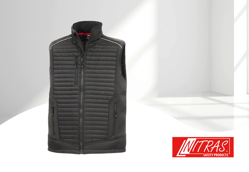 NITRAS gesteppte Softshell-Weste schwarz