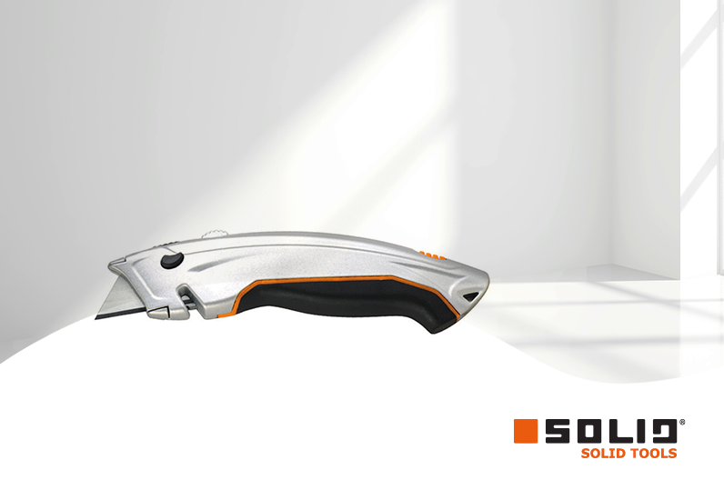 SOLID Cuttermesser - Teppichmesser Profi inkl. 3 Klingen