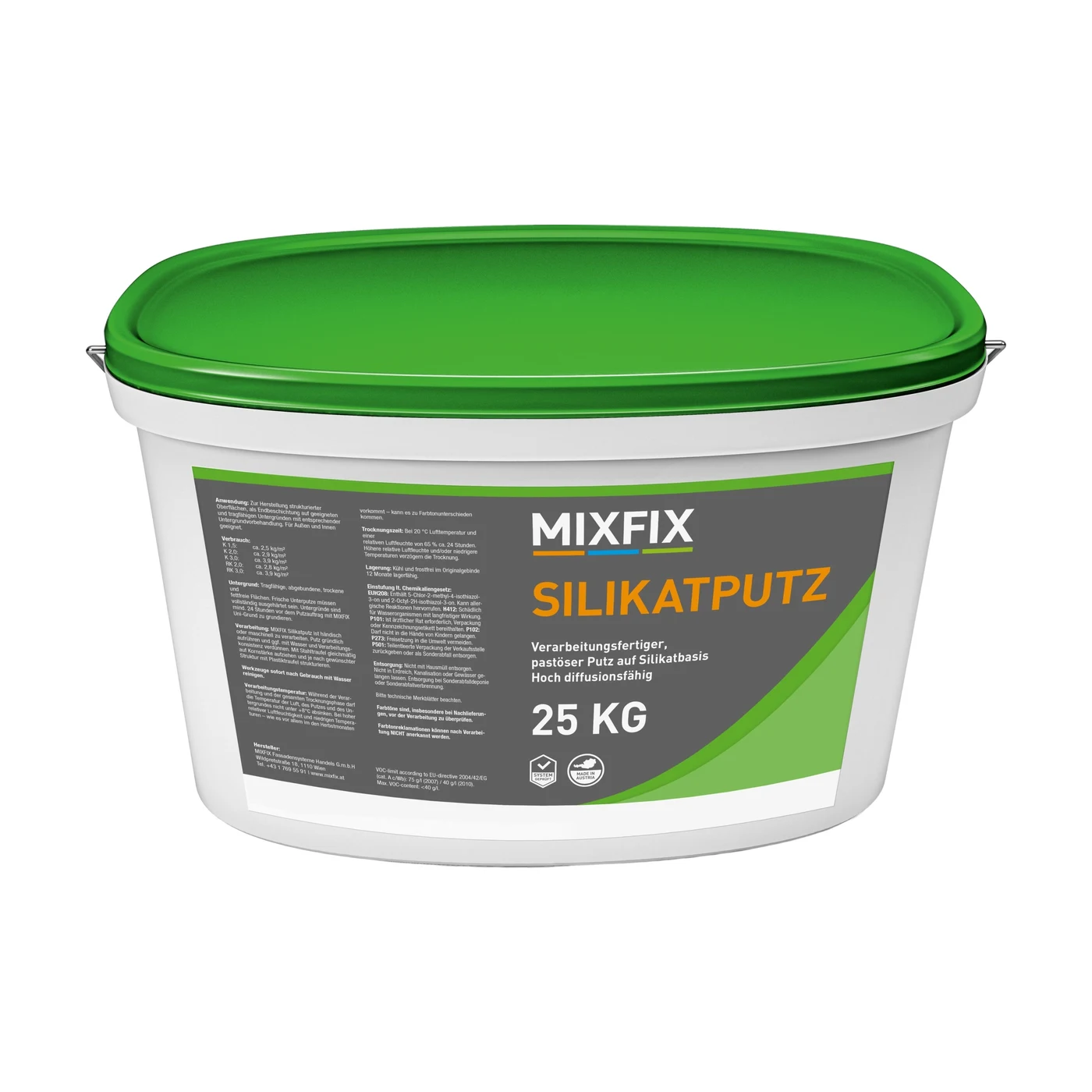 MIXFIX Silikatputz 25 kg – mineralischer Fassadenputz