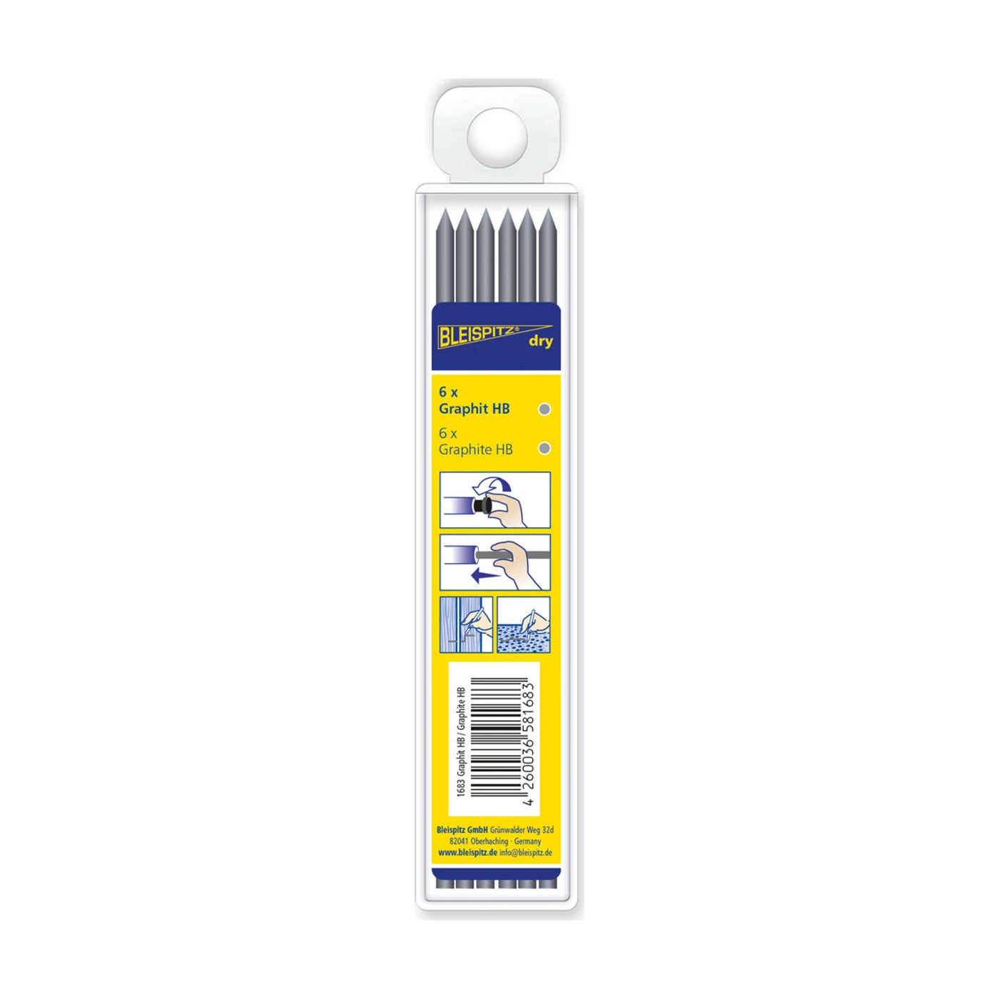 Bleispitz dry 2in1 Tiefloch-Marker & Druckbleistift