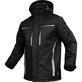 Leibwächter Premium Winter-Softshelljacke schwarz