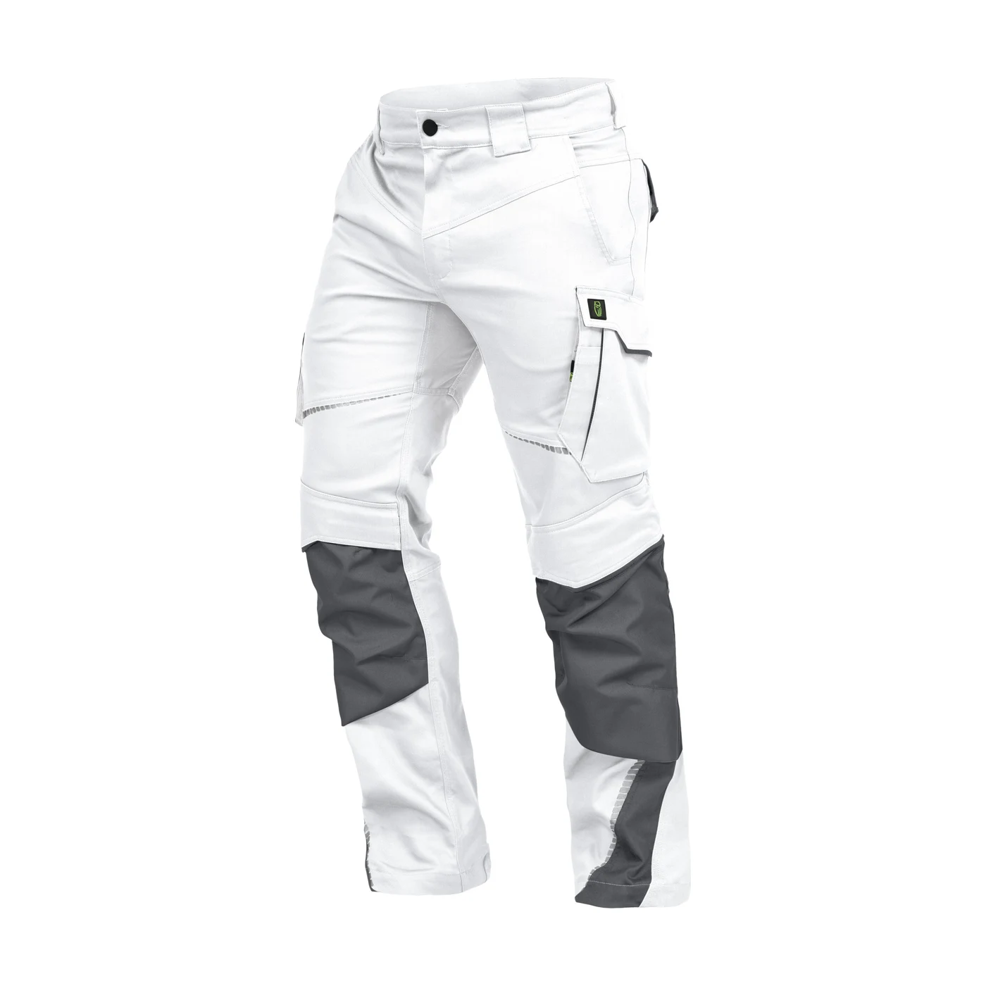 Leibwächter Arbeitshose - Bundhose Flexline weiß/grau